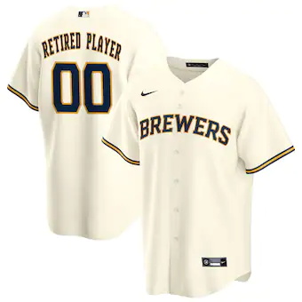 mens nike cream milwaukee brewers home pick a player re_002